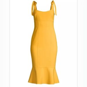 NWT FLUTE MIDI TIE STRAPS DRESS